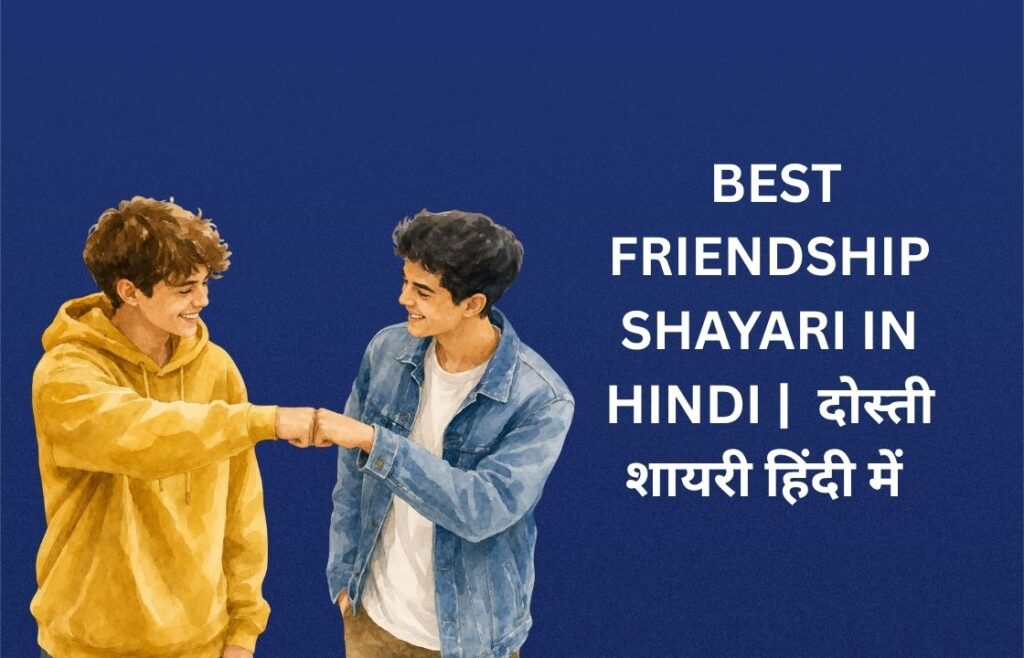 420+ Best Friendship Shayari In Hindi | दोस्ती शायरी हिंदी में